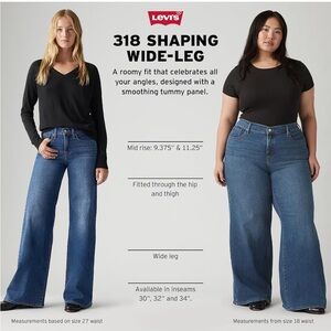 Levi's 318 SHAPING WIDE LEG WOMEN'S JEANS